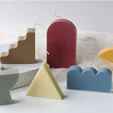Geometric Shape Silicone Molds for Candles and Cakes