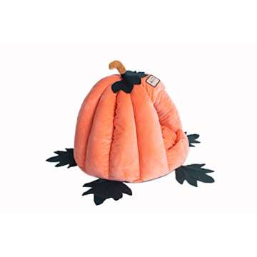 Armarkat Cat Bed Model C85CCS Pumpkin Shape, Orange, 20 x 20 x 16