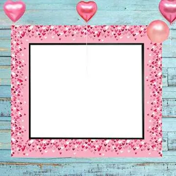 JOYIN 52.5ft Valentines Day Heart Borders Decorations, Red Pink White Heart Straight Border Trim for Classroom Decoration, Valentine Party Decor, Party Favor (Red Pink White)