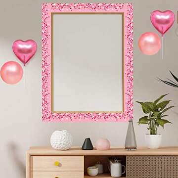 JOYIN 52.5ft Valentines Day Heart Borders Decorations, Red Pink White Heart Straight Border Trim for Classroom Decoration, Valentine Party Decor, Party Favor (Red Pink White)