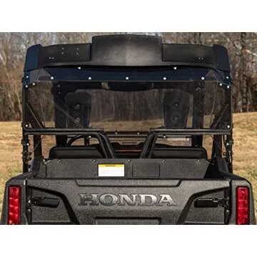 SuperATV Rear Windshield for Honda Pioneer 700 | Durable & Easy Install