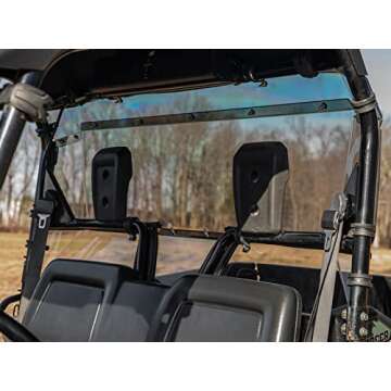 SuperATV Rear Windshield for Honda Pioneer 700 | Durable & Easy Install
