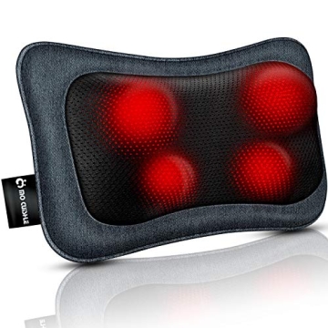 Mo Cuishle Back Massager with Heat, Portable Shiatsu Massage Pillow for Pain Relief