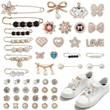 Shoe Charms for Sneakers 49 Pcs Shoe Charms Junk Socks Pins Shoe Accessories Decorations Sock Charms...