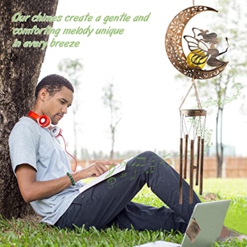 JOBOSI Solar Moon Fairy Wind Chimes Unique Women Gifts