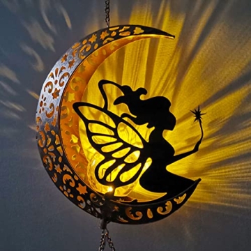 JOBOSI Solar Moon Fairy Wind Chimes Unique Women Gifts