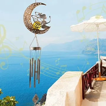 JOBOSI Solar Moon Fairy Wind Chimes Unique Women Gifts