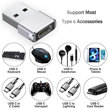 2Pack USB C to USB Male Adapter - Fast Charge & Travel Ready