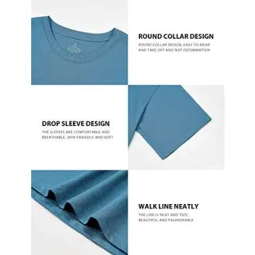 Cosy Pyro 4-Pack Women's Cotton Crop T-Shirts Short Sleeve Solid Cropped Athletic Top Round Neck Casual Workout Yoga Tees Black/White/Gray/Navy L