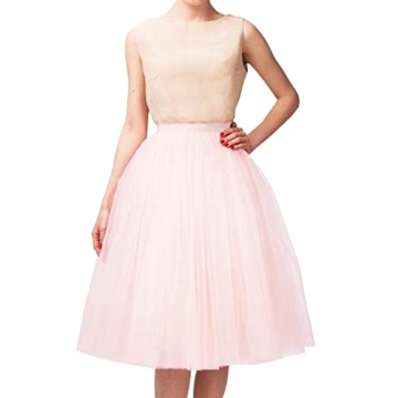 Stylish WDPL A Line Short Knee Length Tutu Tulle Prom Party Skirt