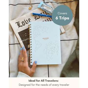 Lamare Travel Journal For Women - Cute Travel Notebook, Bucketlist, Roadtrip & Vacation Planner – ...