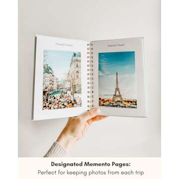 Lamare Travel Journal For Women - Cute Travel Notebook, Bucketlist, Roadtrip & Vacation Planner – Great and Fun Travel Planner 2024 Gift, Undated Travel Diary and Travel Planner Organizer for Women