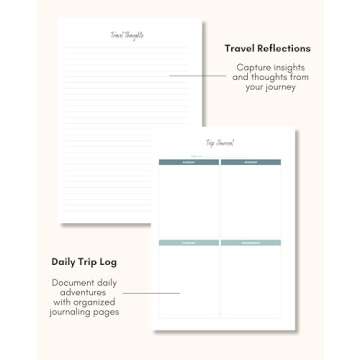 Lamare Travel Journal For Women - Cute Travel Notebook, Bucketlist, Roadtrip & Vacation Planner – Great and Fun Travel Planner 2024 Gift, Undated Travel Diary and Travel Planner Organizer for Women