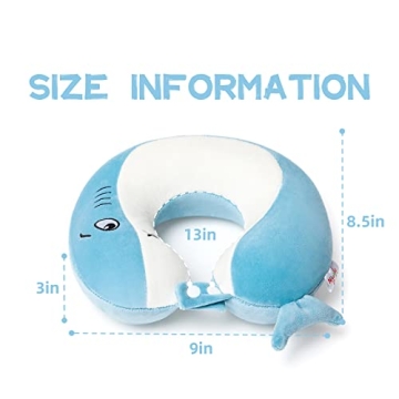 NiuniuDaddy Kids Travel Pillow - Soft Memory Foam Neck Support