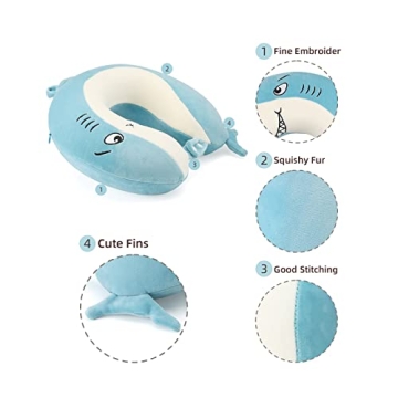 NiuniuDaddy Kids Travel Pillow - Soft Memory Foam Neck Support