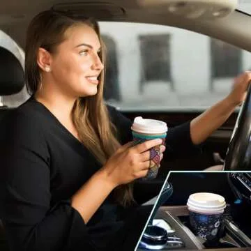 AJLTPA Iced Coffee Sleeve Insulator Sleeves for Cold Drinks Beverages, 3 Pack Reusable Neoprene Cup Sleeve with Handle for 16-32oz Coffee cups（Black Sunflower）