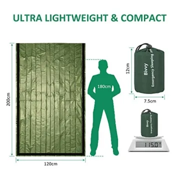 Zmoon Emergency Sleeping Bag 2 Pack Lightweight Survival Gear