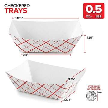 Eco-Friendly Extra Small Paper Food Boats - 250 Pack