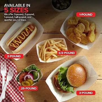 Eco-Friendly Extra Small Paper Food Boats - 250 Pack