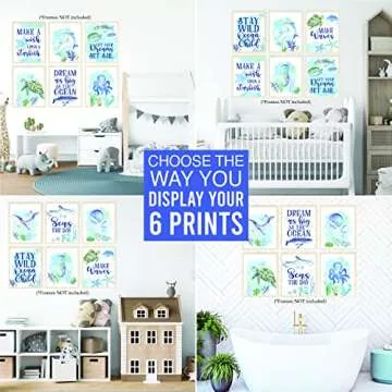 Reversible Ocean Wall Art Prints for Kids Bedrooms