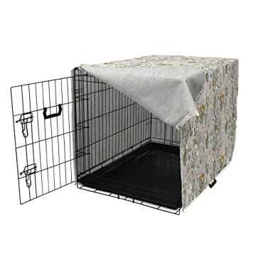 Stylish Ambesonne Floral Dog Crate Cover for Pets