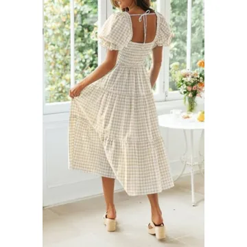 Elegant ZESICA Bohemian Summer Midi Dress for All Seasons