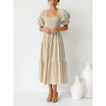 Elegant ZESICA Bohemian Summer Midi Dress for All Seasons