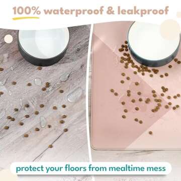 NALALAS Large Dog Mat for Food and Water, Cat Feeding Mat | Large Waterproof Dog Bowl Mat | Non-Slip...