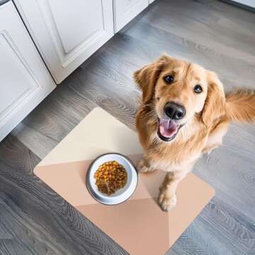 NALALAS Large Dog Mat for Food and Water, Cat Feeding Mat | Large Waterproof Dog Bowl Mat | Non-Slip Pet Food Mat for Floors | Dog Food Mats for Floors, Pet Mats for Food and Water | Easy to Clean