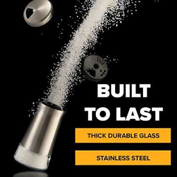 Original Salt and Pepper Shaker Set - Adjustable pour holes