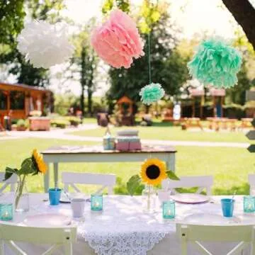 TripodBird Blue Vintage Votive Candle Holders Set of 24, Blue Candle Holders in Bulk for Centerpiece Table Decorations, Teal Decor for Room/Home/Coffee Table/Living Room/Thanksgiving