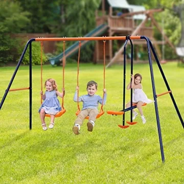 Nova Microdermabrasion Swing Set for Kids - Safe & Fun Outdoor Play
