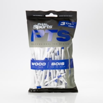 Pride Golf Tees - 75 Count Durable Hardwood Pack