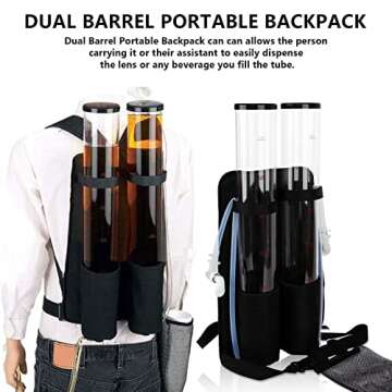 psler Dual Barrel Portable Backpack Dispenser Beverage Drink Beer Alcohol Dispenser for Party Outdoo...