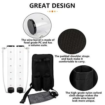 psler Dual Barrel Portable Backpack Dispenser Beverage Drink Beer Alcohol Dispenser for Party Outdoor