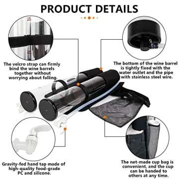 psler Dual Barrel Portable Backpack Dispenser Beverage Drink Beer Alcohol Dispenser for Party Outdoor