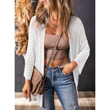 Dokotoo Cardigan Sweaters for Women Summer Lightweight Cardigans Spring Womens Fashion 2024 Vacation...