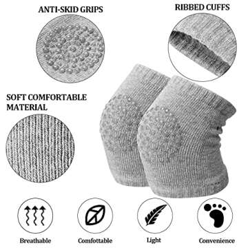 10 Pairs Baby Crawling Knee Pads and Socks Set