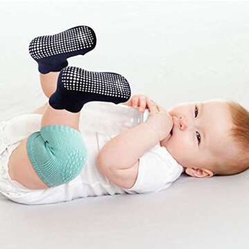 10 Pairs Baby Crawling Knee Pads and Socks Set