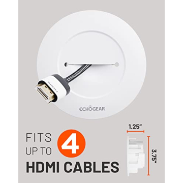 ECHOGEAR TV Cord Hider - Wall Cable Management Kit