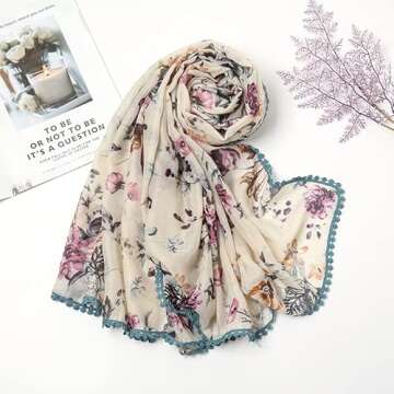 Yeieeo Bohemian Floral Scarf for Women - Stylish Wraps
