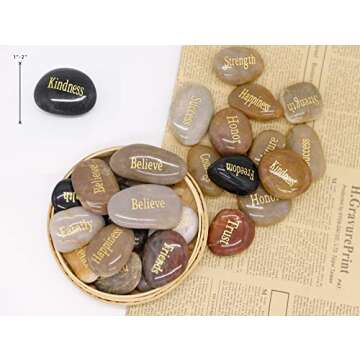 Majorhouse 52 Inspirational Engraved Stones Set for Gifts
