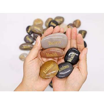 Majorhouse 52 Inspirational Engraved Stones Set for Gifts