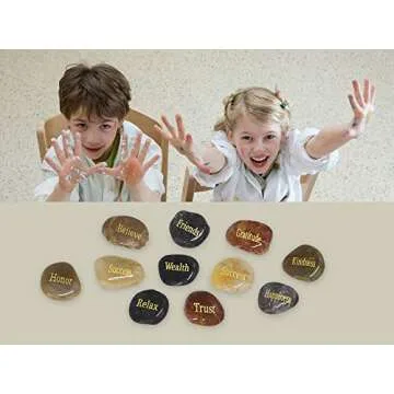 Majorhouse 52 Inspirational Engraved Stones Set for Gifts