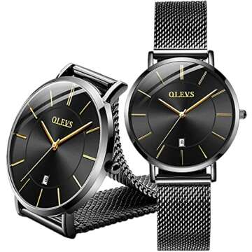 OLEVS Waterproof Minimalist Stainless Steel Watch for Everyday Use