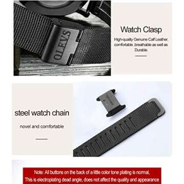 OLEVS Waterproof Stainless Steel Minimalist Watch