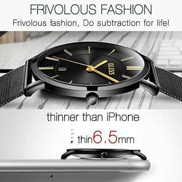 OLEVS Waterproof Stainless Steel Minimalist Watch