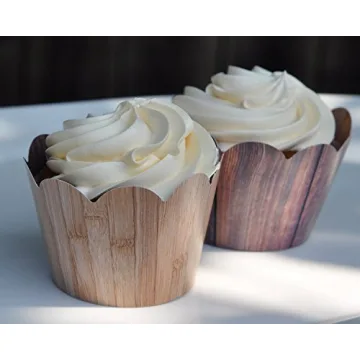 Woodgrain Cupcake Wrappers for Any Celebration