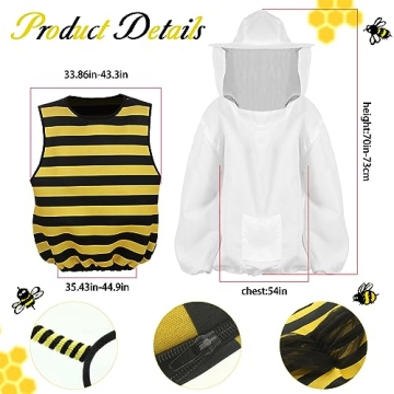 Halloween Bee & Beekeeper Costume Combo for Couples