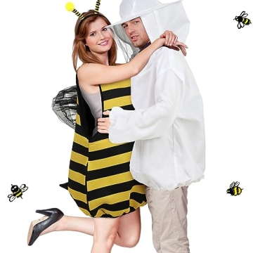 Halloween Bee & Beekeeper Costume Combo for Couples